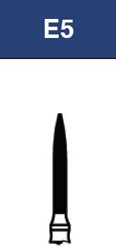 Strauss & Co FG Diamond Burs Flame Extra Extra Fine 3-piece set, showing close-up of diamond-coated burs for precision grinding tools.