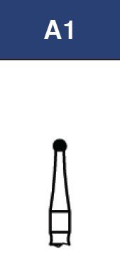 Strauss & Co FG Diamond Burs Round 012, fine grit, 6-pack, dental burs for precise cutting and shaping in dental procedures.