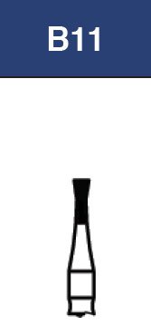Strauss & Co FG Diamond Burs Double Inverted Cone 012, fine grit, 6-pack, dental rotary instrument for precision grinding.