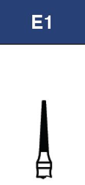 Strauss & Co FG Diamond Burs Needle 012, fine grit, six-piece pack, dental burs for precision grinding and shaping.