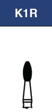 Strauss & Co FG Diamond Burs Egg/Football 018, fine grit, 6-piece pack, dental rotary burs with textured surface