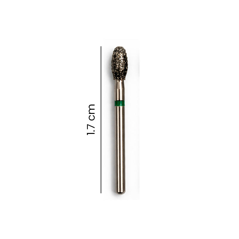 Set of Strauss & Co FG Diamond Burs in egg and football shapes, fine grain, 6-piece pack for precise dental or jewelry work.