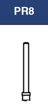 Strauss & Co FG Diamond Burs End Cutting 010 L22, fine grit, 3-pack, for precise dental or industrial cutting applications