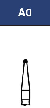 Strauss & Co FG Diamond Burs Round 009, set of 6, professional rotary dental burs with diamond coating for precision grinding.