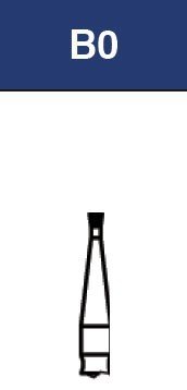 Strauss & Co FG Diamond Burs Inverted Cone 009, set of 6, with textured diamond surface for precise grinding and shaping.