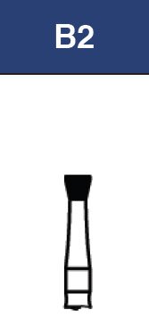 Strauss & Co FG Diamond Burs Inverted Cone 018, medium grit, 6-pack, dental rotary instrument for precise cutting and shaping.