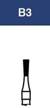 Strauss & Co FG Diamond Burs Inverted Cone 014, medium grit, 6-pack, dental tool for precise grinding and shaping.
