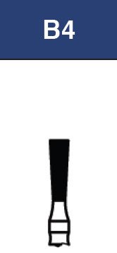 Strauss & Co FG Diamond Burs Inverted Cone 018, medium grit, 6-pack, dental rotary burs for precise grinding and shaping.