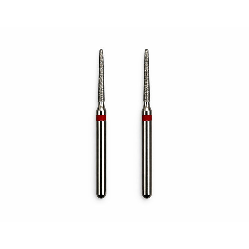 Strauss & Co FG Diamond Burs Round End Taper 012, set of 6, professional dental burs with durable diamond tips for precise grinding