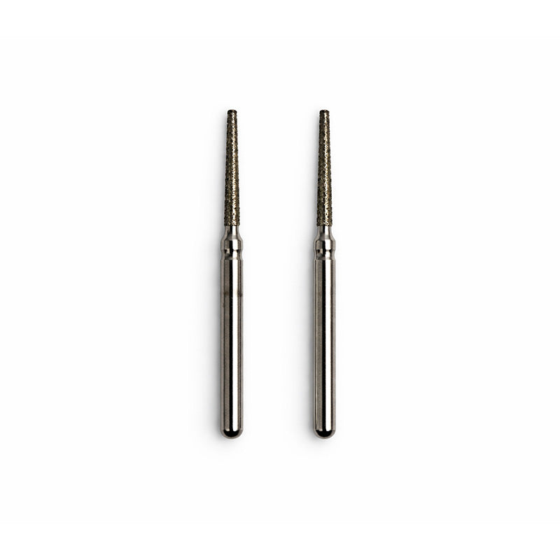 Strauss & Co FG Diamond Burs Round End Taper 012, set of 6, high-precision dental burs for cutting and shaping.