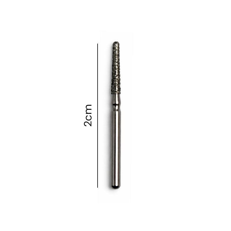 Strauss & Co FG Diamond Burs Round End Taper 014, set of 6, for precision dental or industrial grinding and shaping tools.