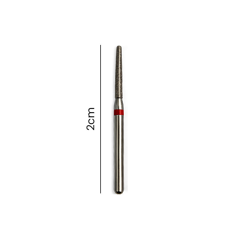 Strauss & Co FG Diamond Burs Round End Taper 014, set of 6, for dental grinding and shaping, with durable diamond coating.