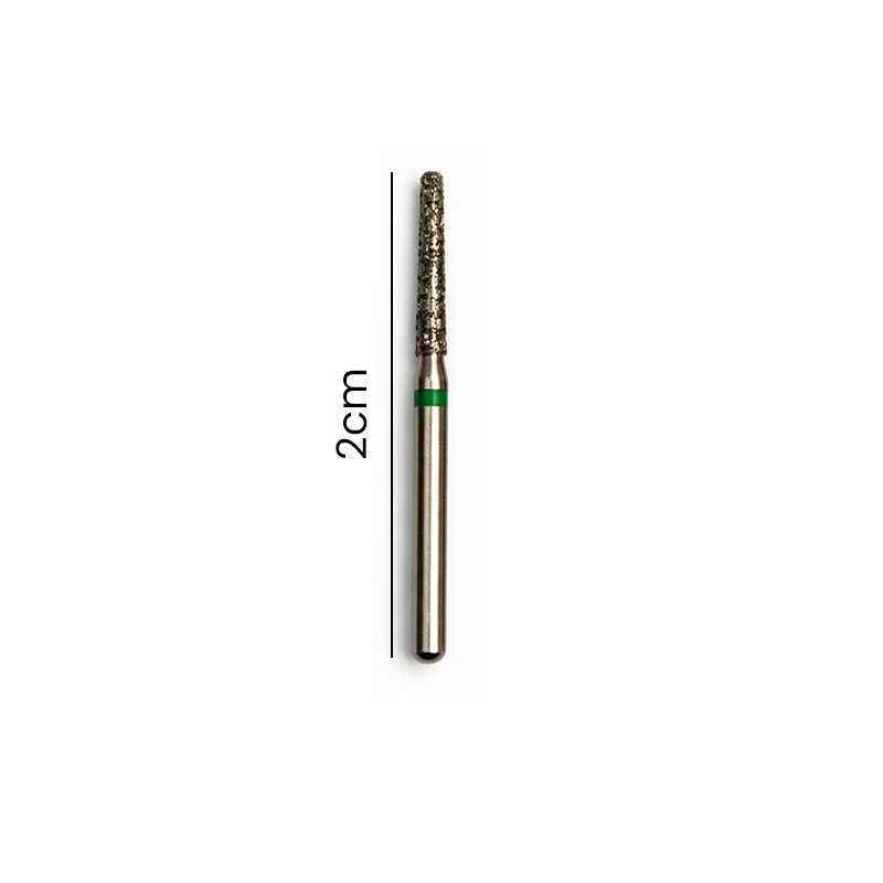 Strauss & Co FG Diamond Burs Round End Taper 014 set of 6, professional dental burs for precise grinding and shaping.