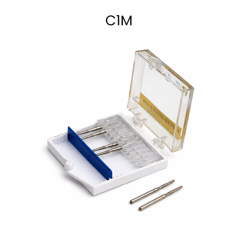 Strauss & Co FG Diamond Burs Round End Taper 014 set of 6 for precise dental grinding and shaping tools