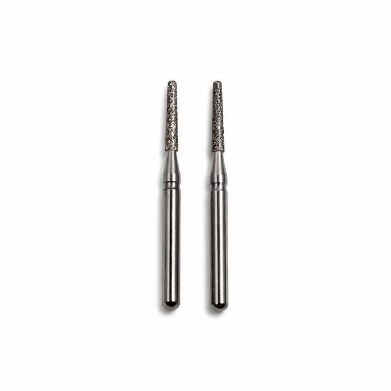 Strauss & Co FG Diamond Burs Round End Taper 014, set of 6, for precise dental or craft grinding and shaping.