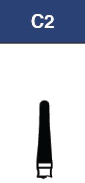 Strauss & Co FG Diamond Burs Round End Taper 018, set of 6, dental burs with durable diamond grinding surfaces.