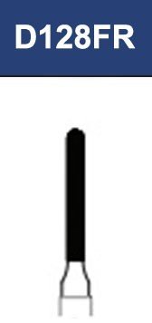 Strauss & Co FG Diamond Burs Round End Cylinder 012, set of 6, with durable diamond coating for dental or precision grinding.