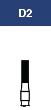Strauss & Co FG Diamond Burs Flat End Cylinder 014 set of 6, high-precision dental grinding burs with diamond coating.
