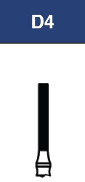 Strauss & Co FG Diamond Burs Flat End Cylinder 014, 6-pack, for precision dental or industrial grinding and shaping tools