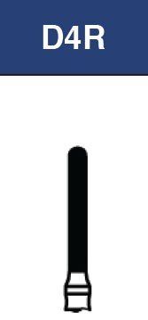 Strauss & Co FG Diamond Burs Round End Cylinder 014, 6-pack, for dental or rotary tools, with diamond-coated cutting surface.