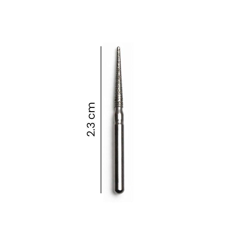 Strauss & Co FG Diamond Burs Needle 014, medium grit, 6-pack, dental burs for precise cutting and shaping in dental procedures.