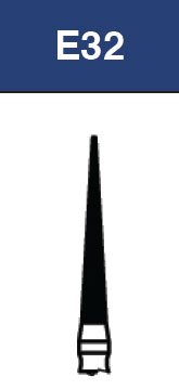 Strauss & Co FG Diamond Burs Needle 016, medium grit, 6-pack, for precise dental or jewelry grinding and shaping.