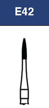 Strauss & Co FG Diamond Burs Separation 010, E42, 6-pack, medium grit, for precise dental cutting and cavity preparation.