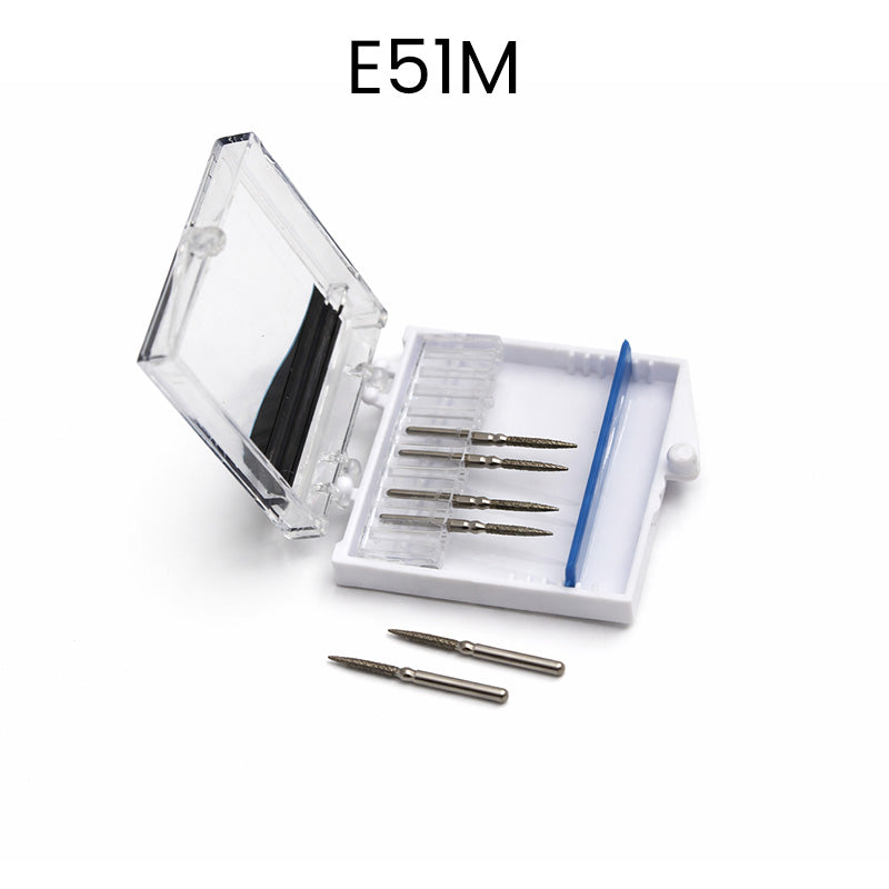 Strauss & Co FG Diamond Burs Flame 012, set of 6, for precision dental and grinding applications.