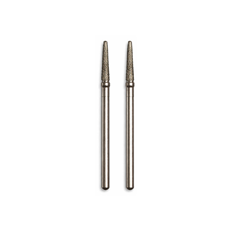 Strauss & Co FG Diamond Burs Flame 012 pack, precision dental burs with diamond coating for shaping and finishing.