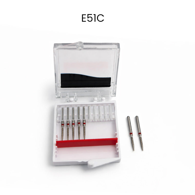 Strauss & Co FG Diamond Burs Flame 012 pack of 6, dental rotary burs with diamond coating for precise cutting and shaping.