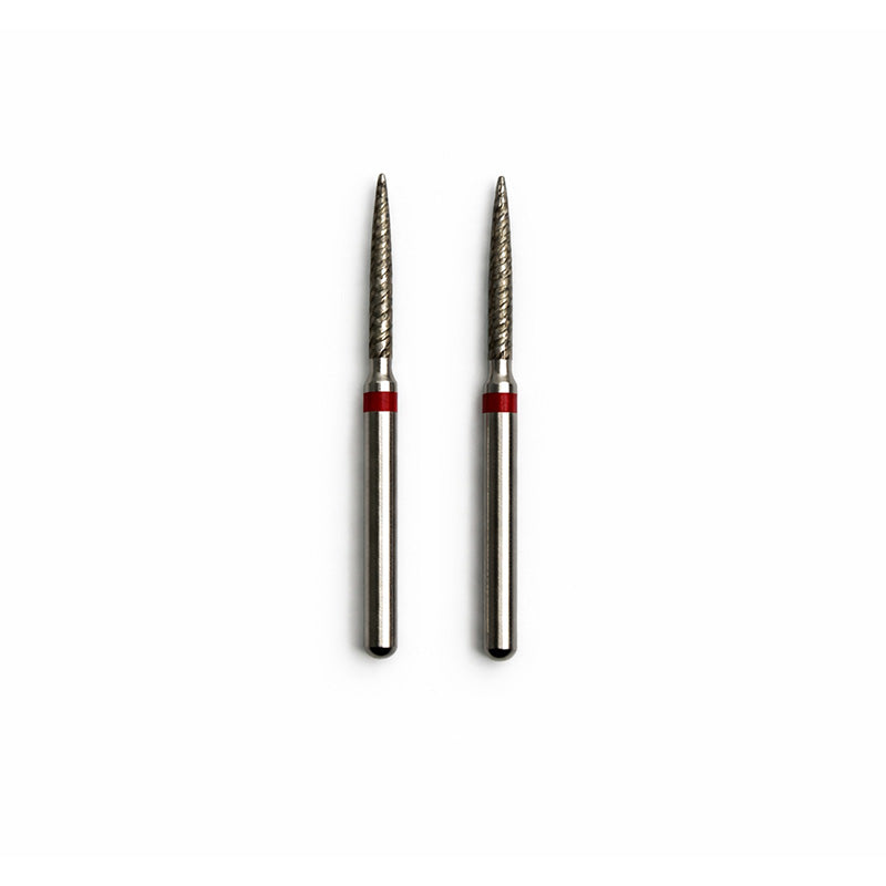 Strauss & Co FG Diamond Burs Flame 012 set of 6, dental burs with medium grit for precise cutting and shaping.