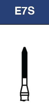 Strauss & Co FG Diamond Burs Pointed Cylinder 012, set of 6, for precision dental or jewelry grinding and shaping.