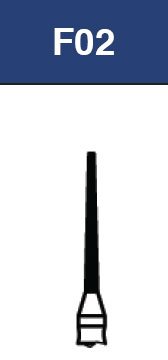Strauss & Co FG Diamond Burs Flat End Taper 010, set of 6, used for precision grinding and shaping in dental or industrial work.