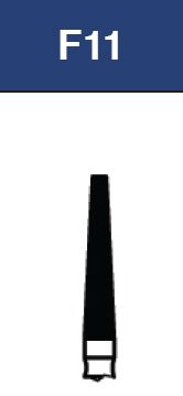 Strauss & Co FG Diamond Burs Flat End Taper 018 set of 6, precision dental burs for shaping and finishing.