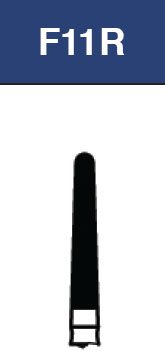 Strauss & Co FG Diamond Burs Round End Taper 018 set of 6, dental dental burs for precision grinding and shaping.