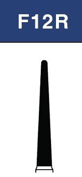 Strauss & Co FG Diamond Burs Round End Taper 016, set of 6, for precise grinding and shaping in dental and industrial applications