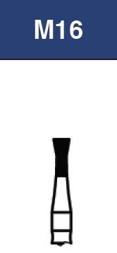 Strauss & Co FG Diamond Burs Double Inverted Cone 016 H3, M16, 6-piece pack, precision dental burs for professional use