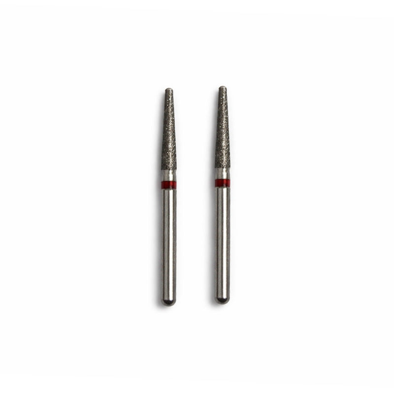 Strauss & Co FG Diamond Burs Round End Taper 016, set of 6, for precision grinding and shaping in dental procedures.