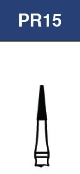 Strauss & Co FG Diamond Burs Needle 012 set of 6, precision dental burs for cutting and shaping, shown in image.