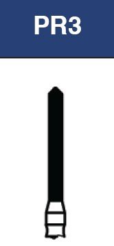 Strauss & Co FG Diamond Burs Pointed Cylinder 014, set of 6, featuring durable diamond-coated tips for precise dental procedures.