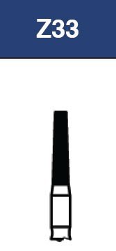Strauss & Co FG Diamond Burs Flat End Taper 016, set of 6, for dental grinding and shaping, shown in image.