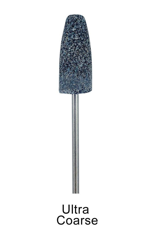 Strauss & Co Acrylic Polishers HP Bullet Ultra Coarse finishing accessory, close-up of one coarse polishing tool in package