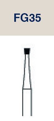 Strauss & Co 6-bladed tungsten carbide surgical inverted cone bur, size 010 H1, for operative and surgical dental procedures.