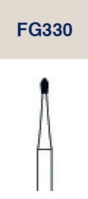 Strauss & Co 6-bladed tungsten carbide surgical pear bur for operative dental procedures, shown in image.