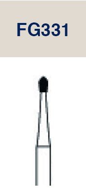Strauss & Co Tungsten Carbide Pear Surgical Drill Bit, 6-bladed operative tool, in a pack of 10 for dental or surgical use.