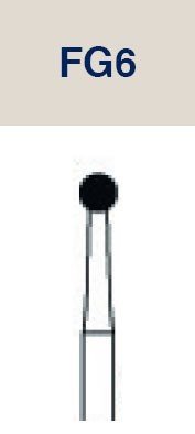 Strauss & Co 6-bladed tungsten carbide surgical round FG bur, 10-pack, used for precise operative and surgical dental procedures.