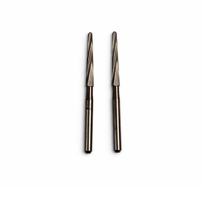 Strauss & Co tungsten carbide bone cutting bur 23/6 with two blades for precise orthopedic or dental bone trimming.