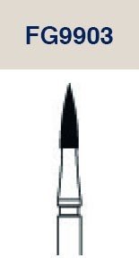 Strauss & Co Tungsten Carbide Needle 30-Flute Bur for trimming and finishing, shown in a 3-pack packaging.