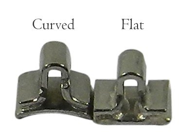 Set of 10 TP Orthodontics Begg & Accessories Begg brackets for orthodontic treatment, shown in a flat view image.