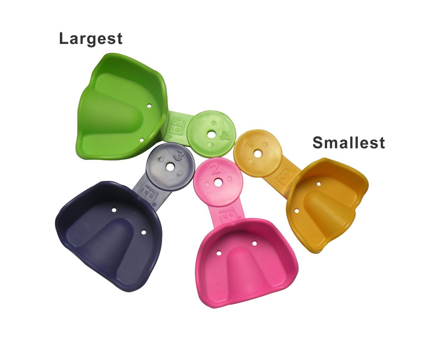 Yellow TP Orthodontics disposable impression tray for lower dental impressions, part of TP Ortho Solay impression trays and materials.